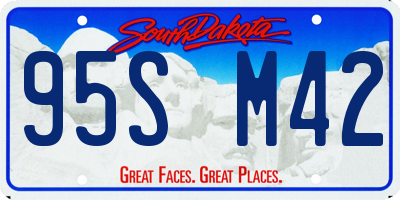 SD license plate 95SM42