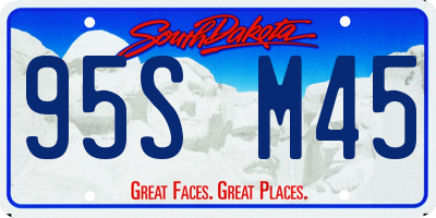 SD license plate 95SM45