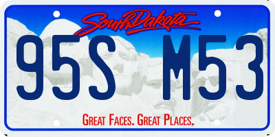 SD license plate 95SM53