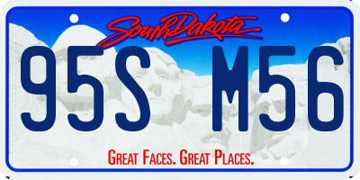 SD license plate 95SM56