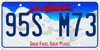 SD license plate 95SM73