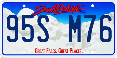 SD license plate 95SM76