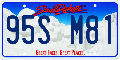 SD license plate 95SM81