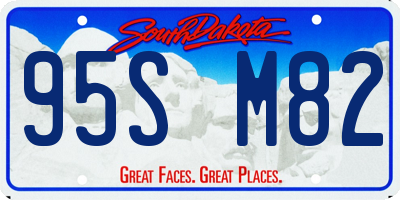 SD license plate 95SM82