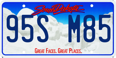 SD license plate 95SM85