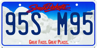 SD license plate 95SM95