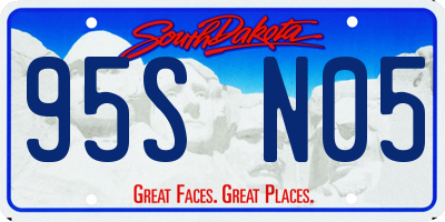 SD license plate 95SN05