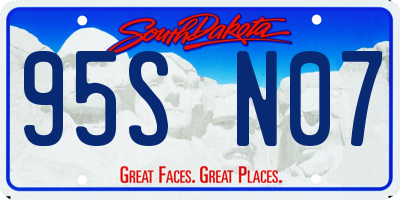 SD license plate 95SN07