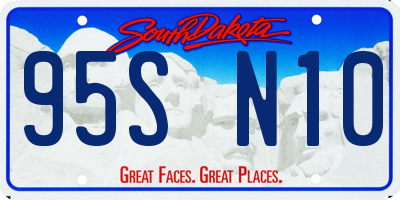SD license plate 95SN10