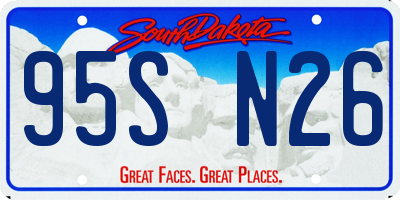 SD license plate 95SN26