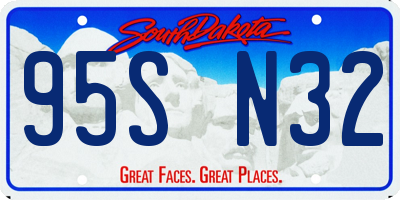 SD license plate 95SN32