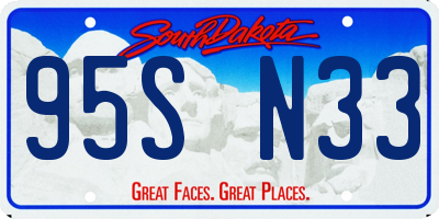 SD license plate 95SN33
