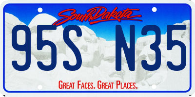 SD license plate 95SN35