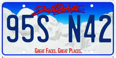SD license plate 95SN42
