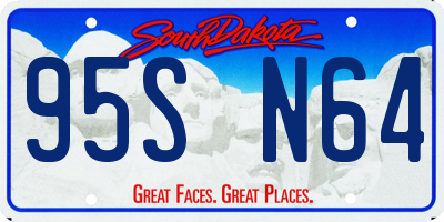 SD license plate 95SN64