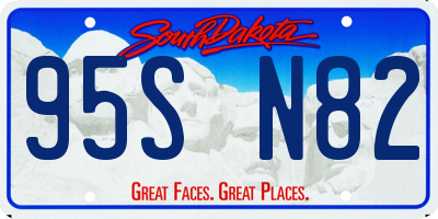 SD license plate 95SN82