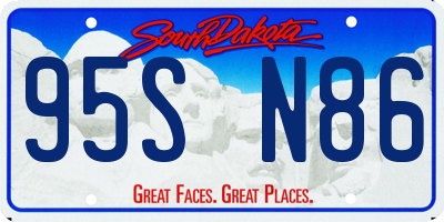 SD license plate 95SN86