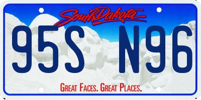 SD license plate 95SN96