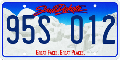 SD license plate 95SO12
