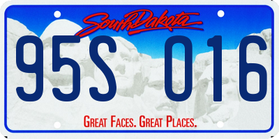 SD license plate 95SO16