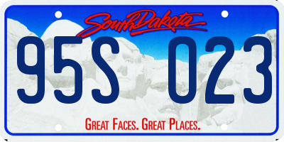 SD license plate 95SO23