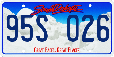 SD license plate 95SO26