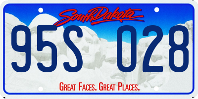 SD license plate 95SO28