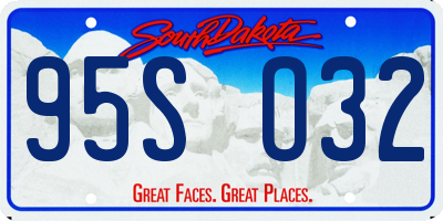 SD license plate 95SO32