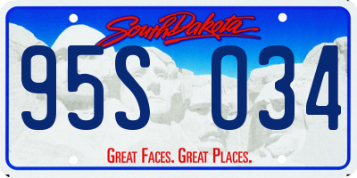 SD license plate 95SO34
