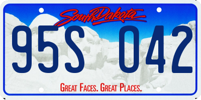 SD license plate 95SO42