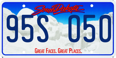 SD license plate 95SO50