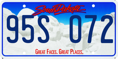 SD license plate 95SO72
