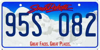 SD license plate 95SO82