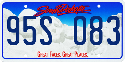 SD license plate 95SO83