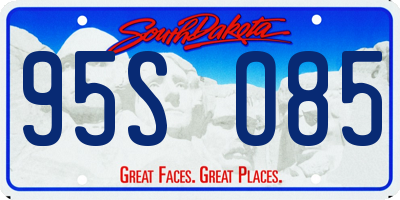 SD license plate 95SO85