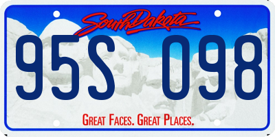 SD license plate 95SO98
