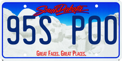 SD license plate 95SP00