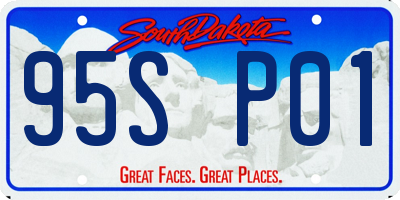 SD license plate 95SP01
