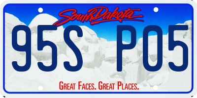 SD license plate 95SP05