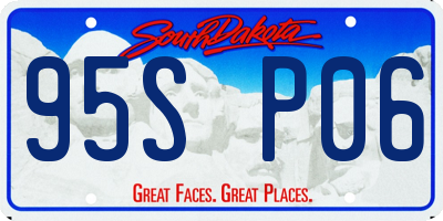 SD license plate 95SP06