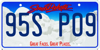 SD license plate 95SP09