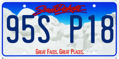 SD license plate 95SP18