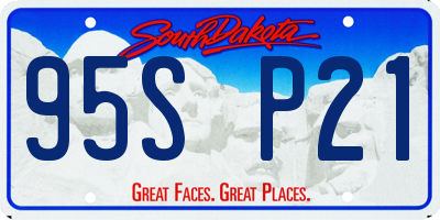 SD license plate 95SP21