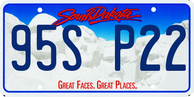 SD license plate 95SP22