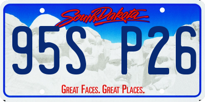 SD license plate 95SP26