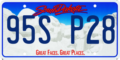 SD license plate 95SP28