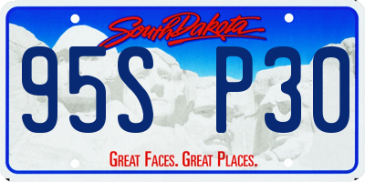 SD license plate 95SP30