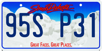 SD license plate 95SP31