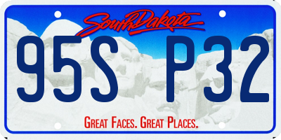 SD license plate 95SP32