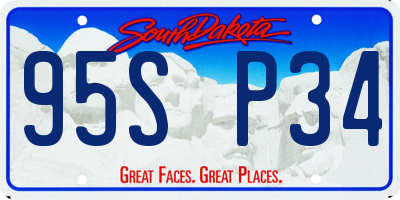 SD license plate 95SP34